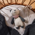 Ava & Yves - Babyrassel Baumwolle (bio) Panda rosa