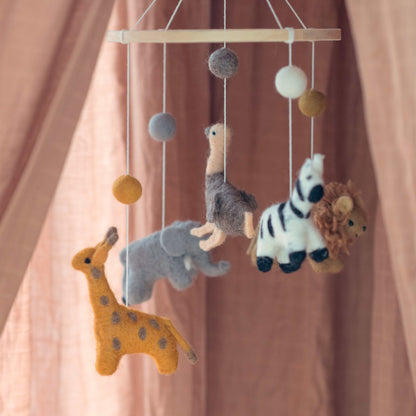 Baby Bello - Mobile "Wildlife" Wollfilz