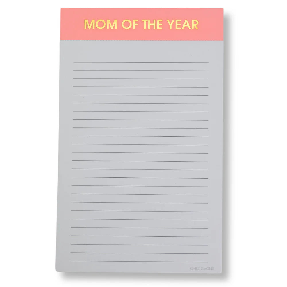 Chez Gagné - Notizblock Mom of the Year / Geschenk für Frauen / Geschenk für Mama