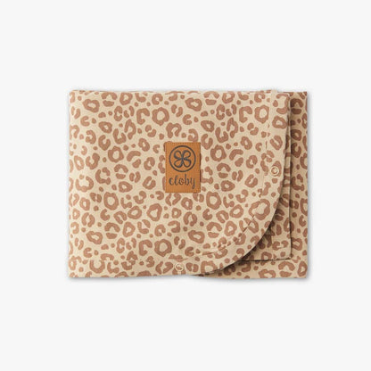 Cloby - Babydecke/ Sonnenschutz mit UV-Schutz 50+ leopard natur