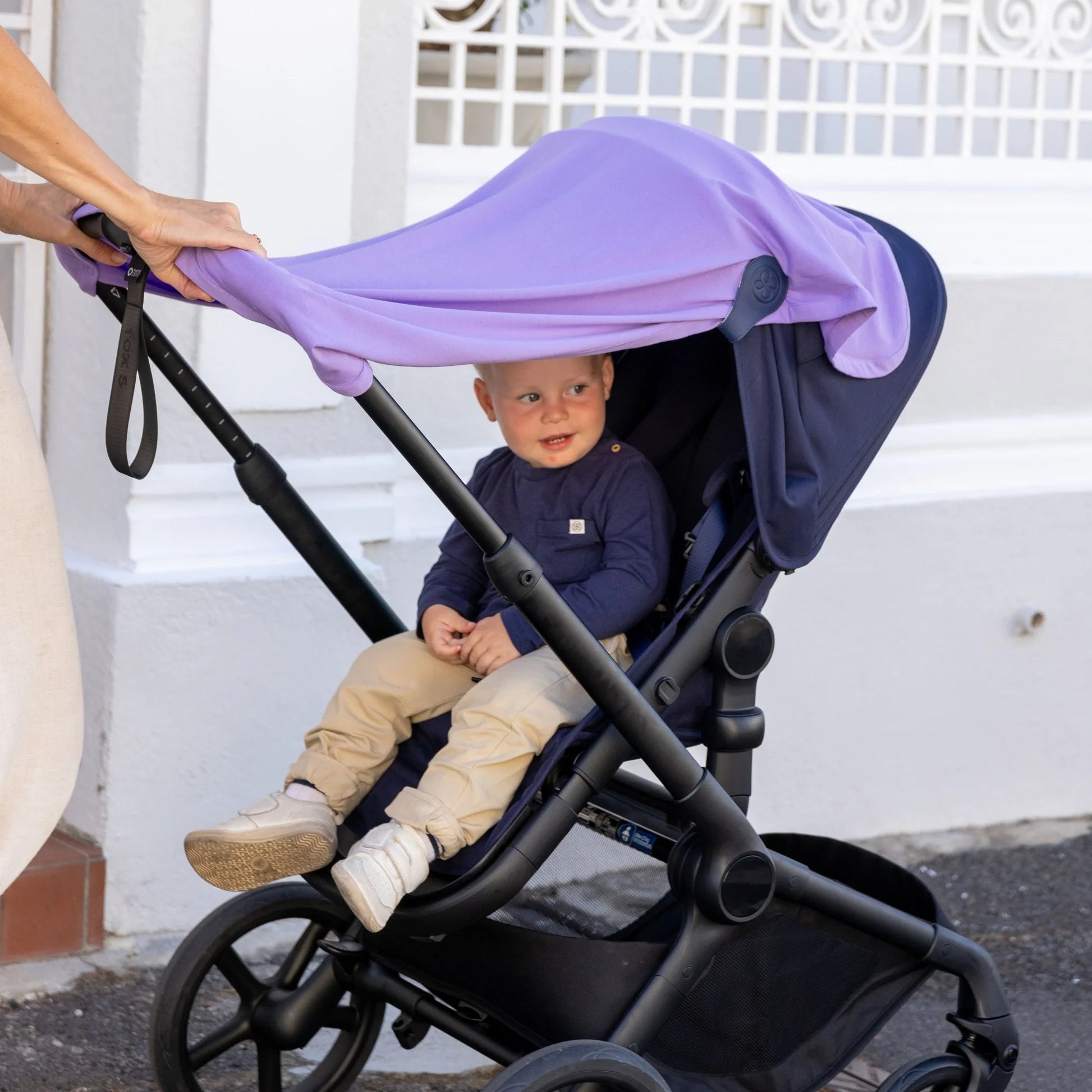 Cloby - Babydecke/ Sonnenschutz mit UV-Schutz 50+ lila
