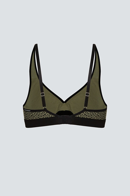 Comazo earth - Soft BH olive/ schwarz - GOTS zertifiziert