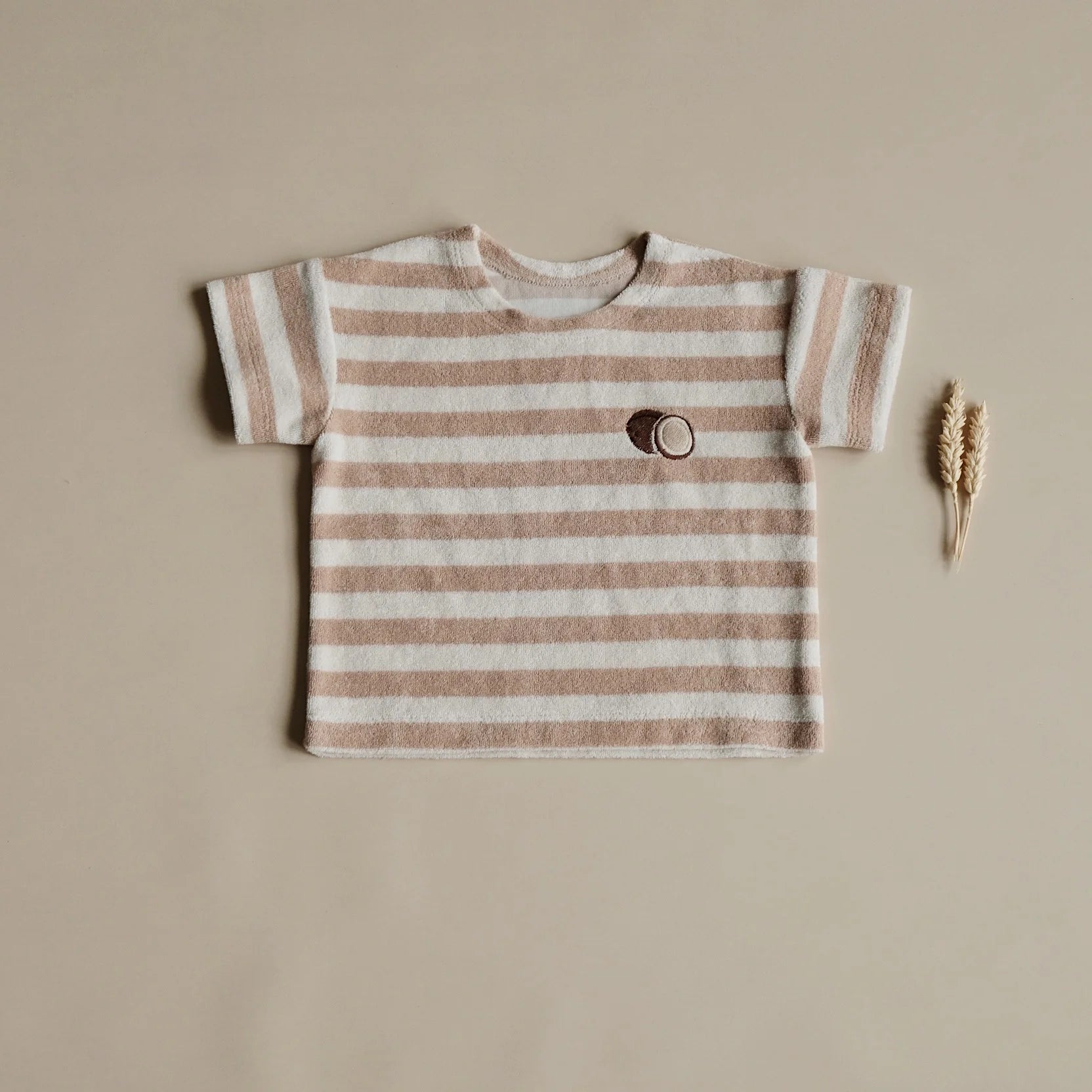 Cosy Roots - Kinder T-shirt „Terry“ braun-weiß gestreift