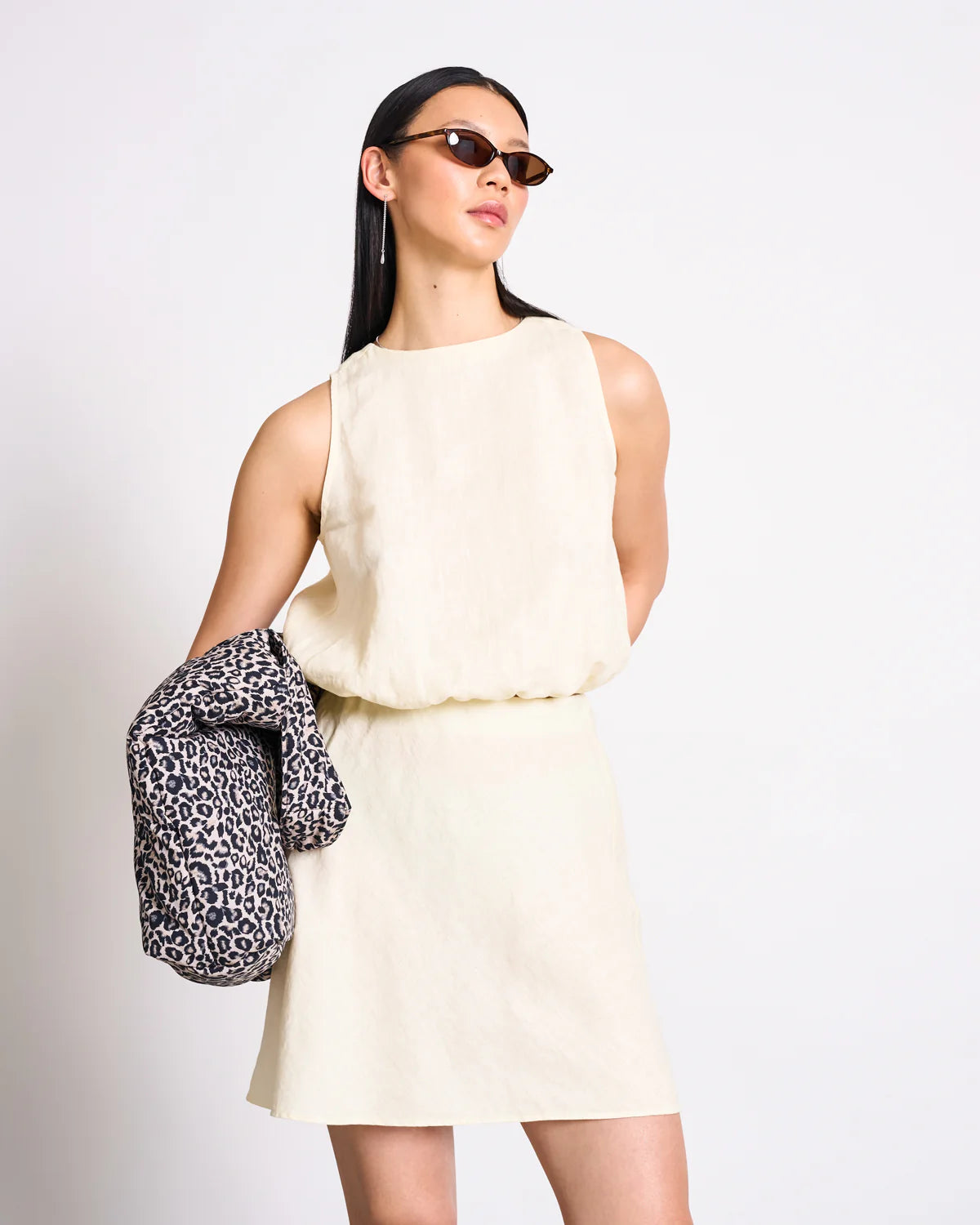 Jan ´n June - Crop Top Lupin aus Leinen in Creme