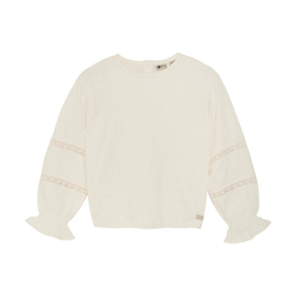 Daily Seven - Mädchen Shirt mit Spitze natur
