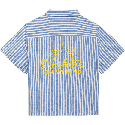 Danamade - Damen Leinenbluse "Dnoa" blau weiß MINI &amp; ME