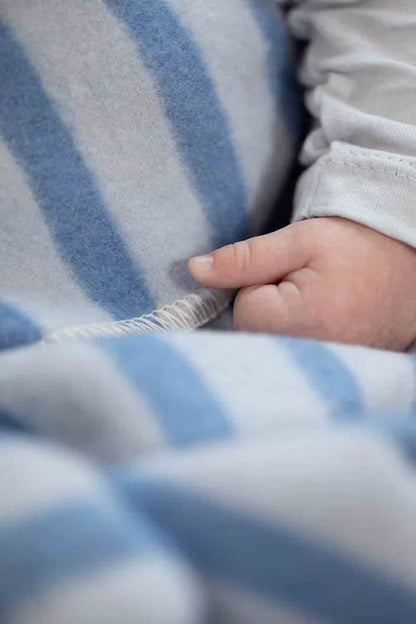 David Fussenegger - Babydecke Baumwolle Mini Marine hellblau