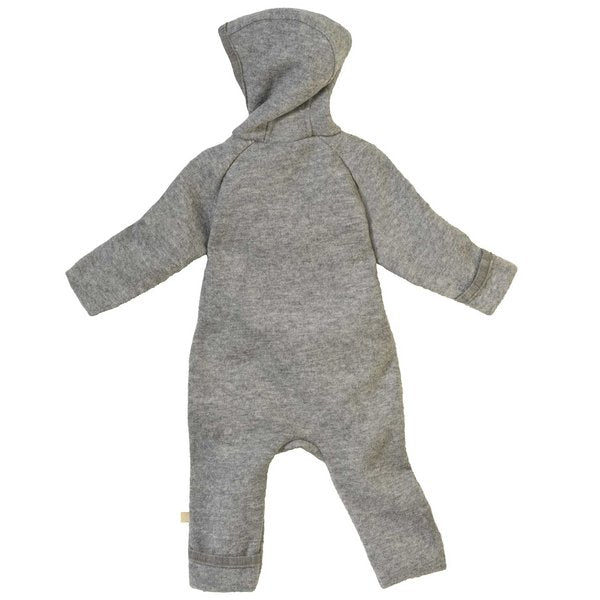 Disana - Baby Walkoverall mit Reisverschluss Wolle grau
