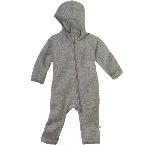 Disana - Baby Walkoverall mit Reisverschluss Wolle grau