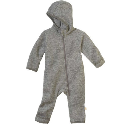 Disana - Baby Walkoverall mit Reisverschluss Wolle grau