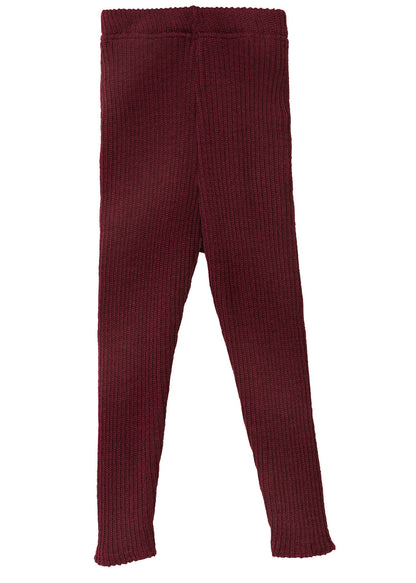 Disana - Kinder Strickleggings Wolle Weinrot