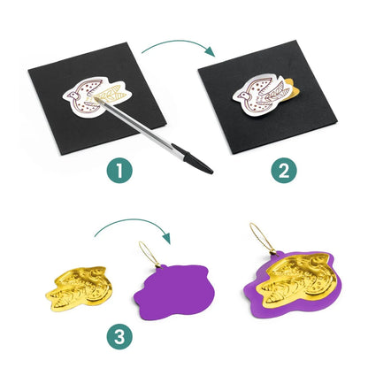 Djeco -  Kinder Bastelset Amulettes gold