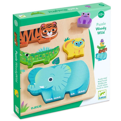 Djeco - Holzpuzzle Woody Wild