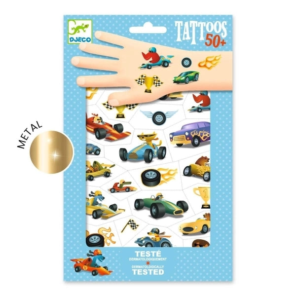 Djeco - Kinder Tattoos Rennwagen