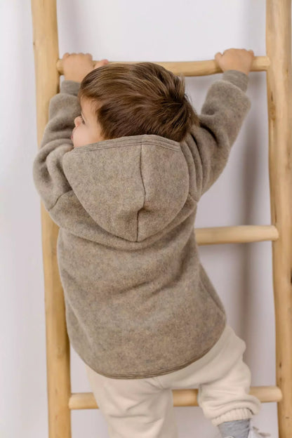 Engel - Baby Wollfleecejacke Merinowolle beige