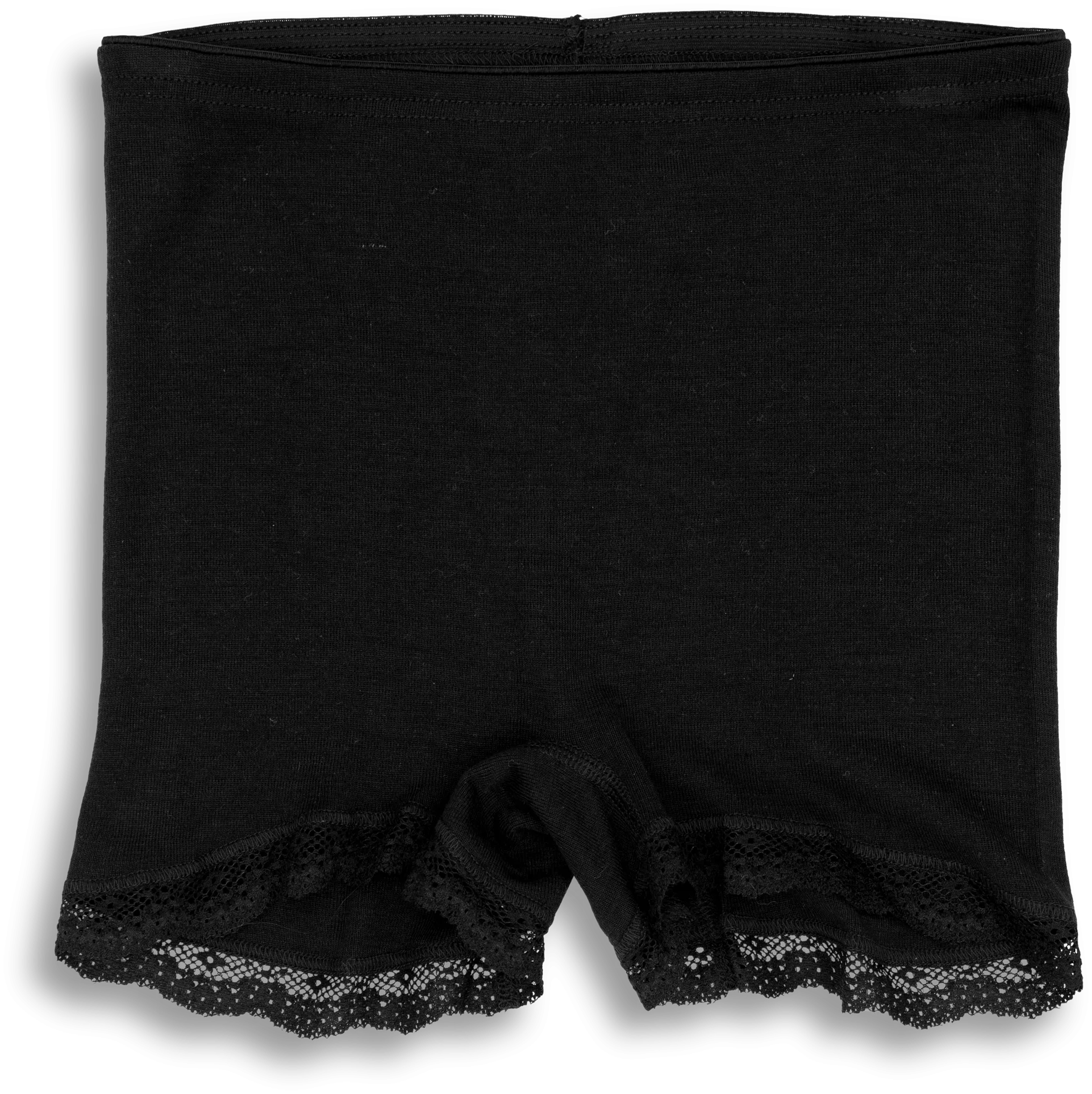 Engel - Damen Pants mit Spitze Wolle/Seide schwarz