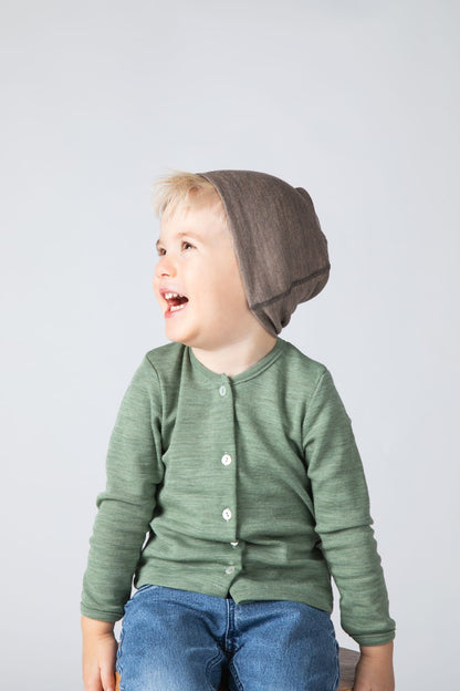Engel - Kinder Mütze Wolle/Seide beige