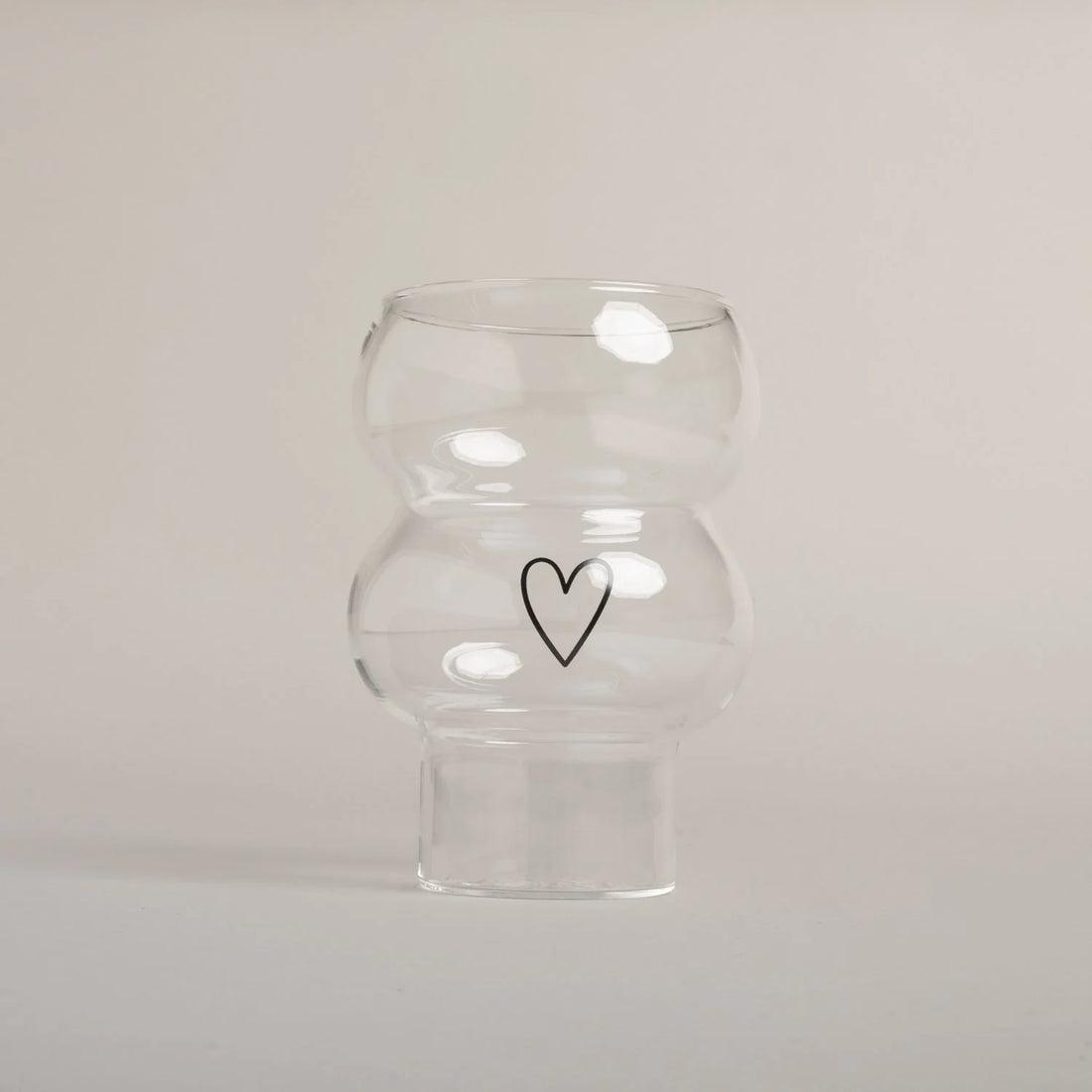 Eulenschnitt -  Bubble Glas Blanko Herz
