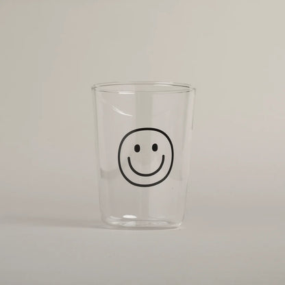 Eulenschnitt - Trinkglas Smiley schwarz
