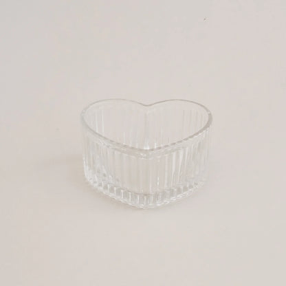 Eulenschnitt - Herzschale Glas
