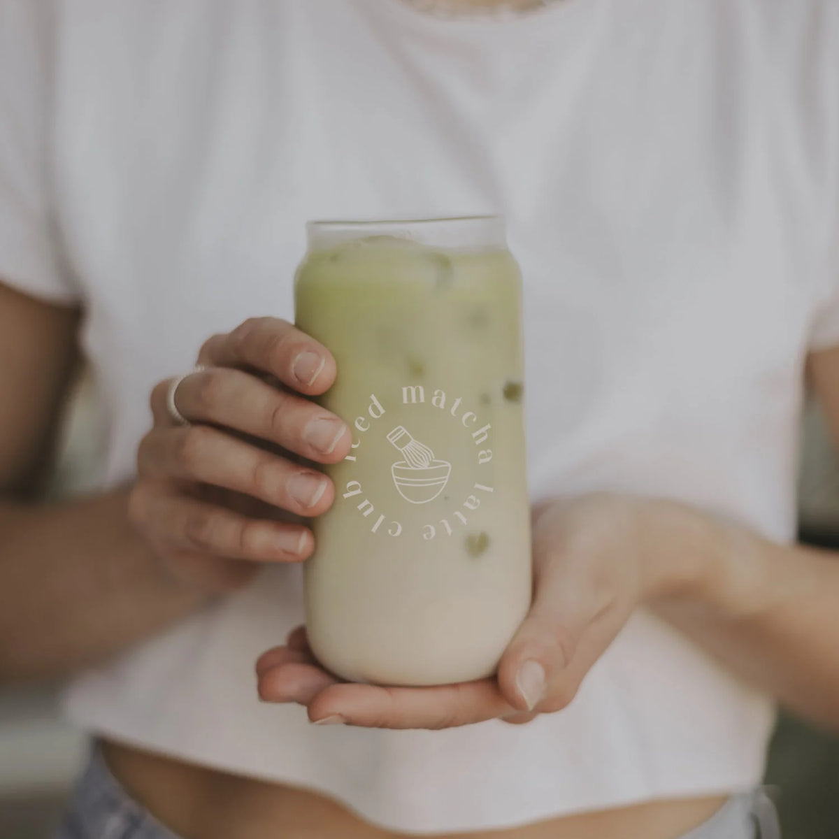 Eulenschnitt - Hohes Trinkglas Iced Matcha Latte Club
