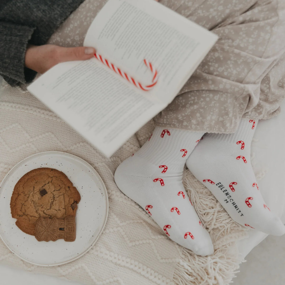 Eulenschnitt - Damen Socken Zuckerstangen