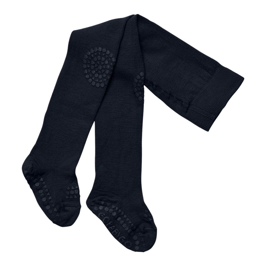 GoBabyGo - Krabbelstrumpfhose Wolle dunkelblau