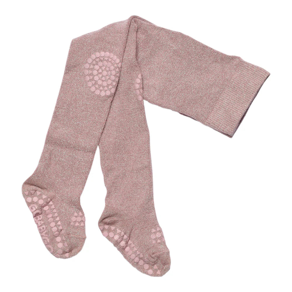 GoBabyGo - Bambus Krabbelstrumpfhose rosa-glitzer