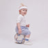 Go Baby Go -  Sport Stoppersocken weiß/ blau Mini & Me Kinder-Damen-Herren Socken