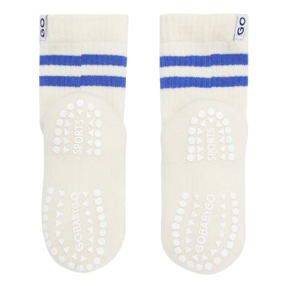 Go Baby Go -  Sport Stoppersocken weiß/ blau Mini &amp; Me Kinder-Damen-Herren Socken
