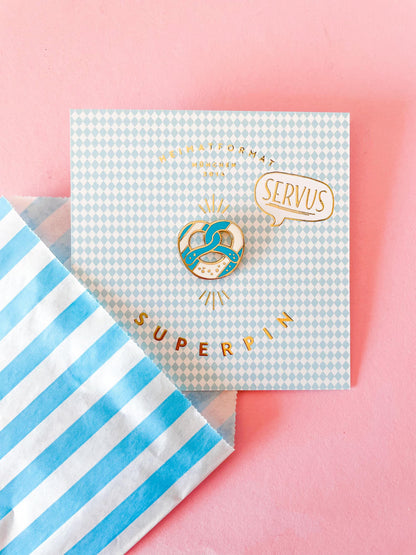 Heimatformat - Breze-SuperPin blau/ weiss