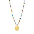 Hoffnungsträger - Bunte Choker-Kette Afrika Münze gold