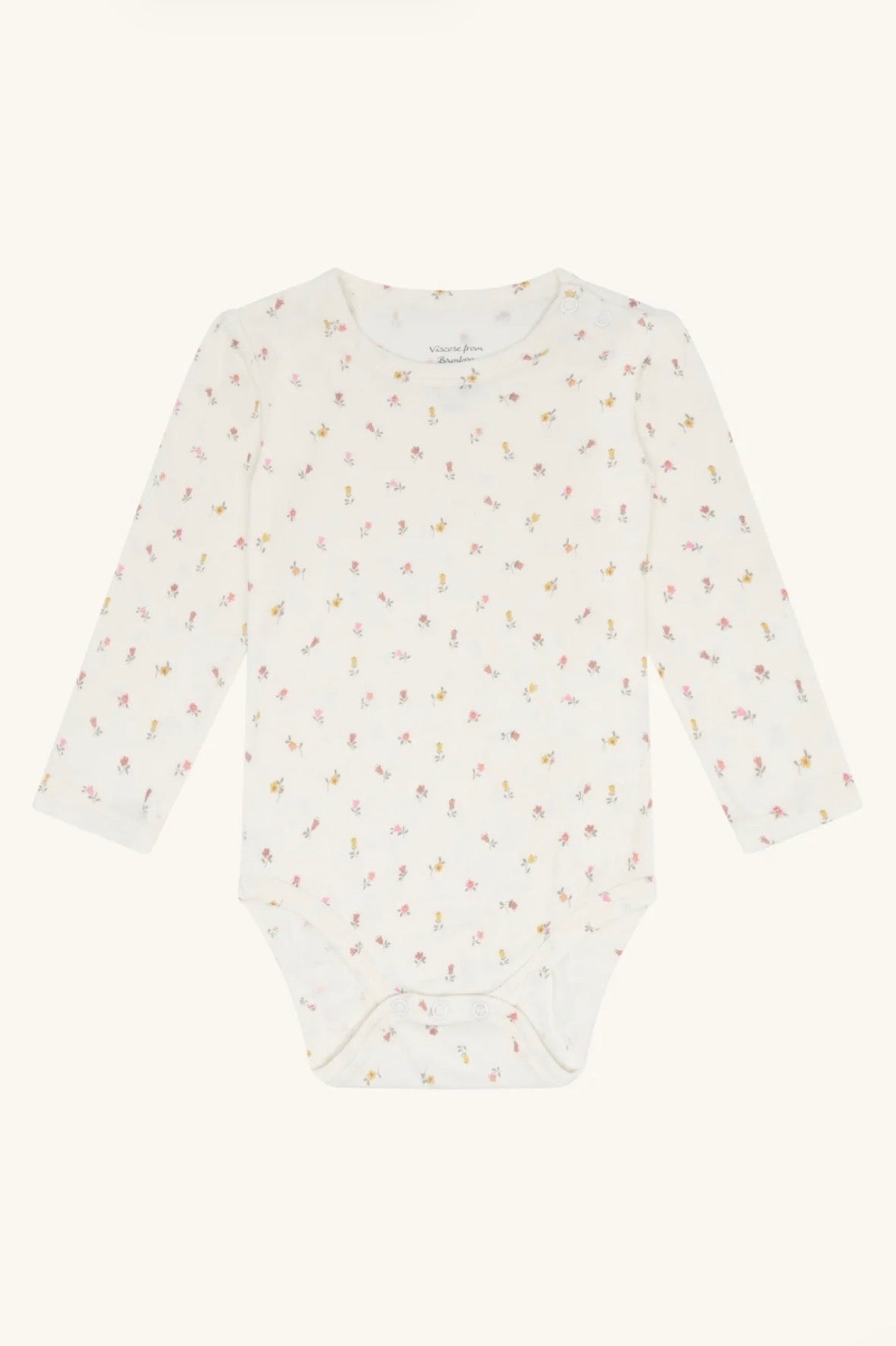 Hust &amp; Claire - Baby Body weiß mit Blümchen