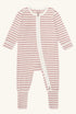 Hust & Claire - Baby Strampler rosa-weiß gestreift