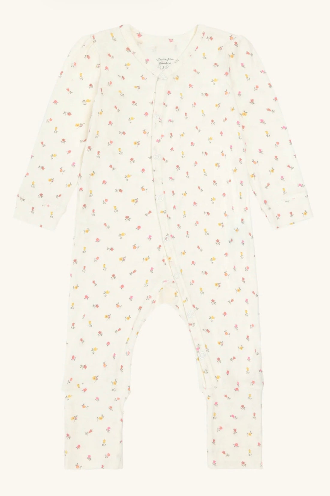 Hust &amp; Claire - Baby Strampler weiß mit Blümchen