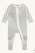 Hust & Claire - Baby Strampler grau-weiß gestreift