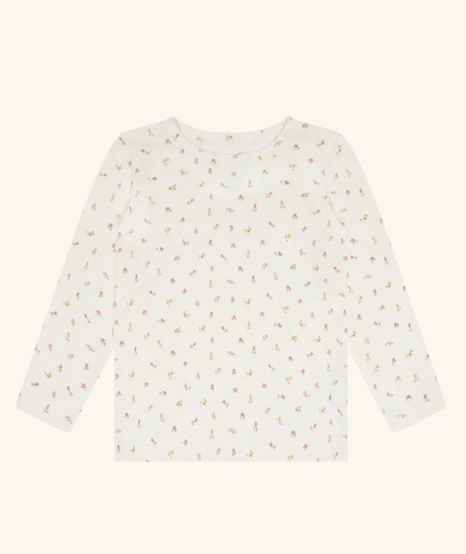 Hust &amp; Claire - Kinder Langarmshirt weiß mit Blümchen