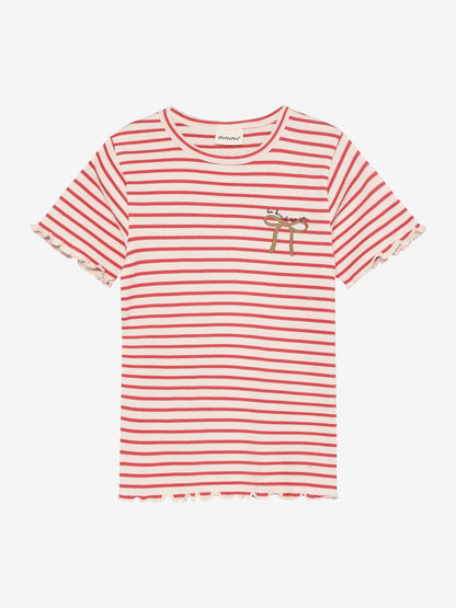 Minymo - Kinder T-Shirt gestreift rot-weiß