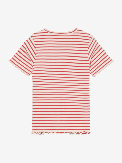 Minymo - Kinder T-Shirt gestreift rot-weiß