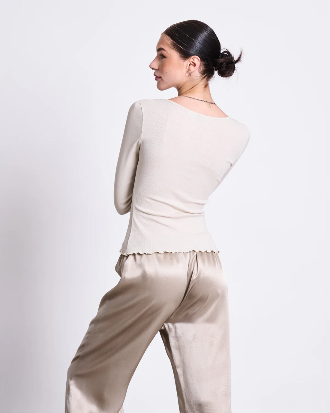 Jan ´n June - Mini-Rib longsleeve Aversa Natur