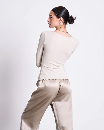 Jan ´n June - Mini-Rib longsleeve Aversa Natur
