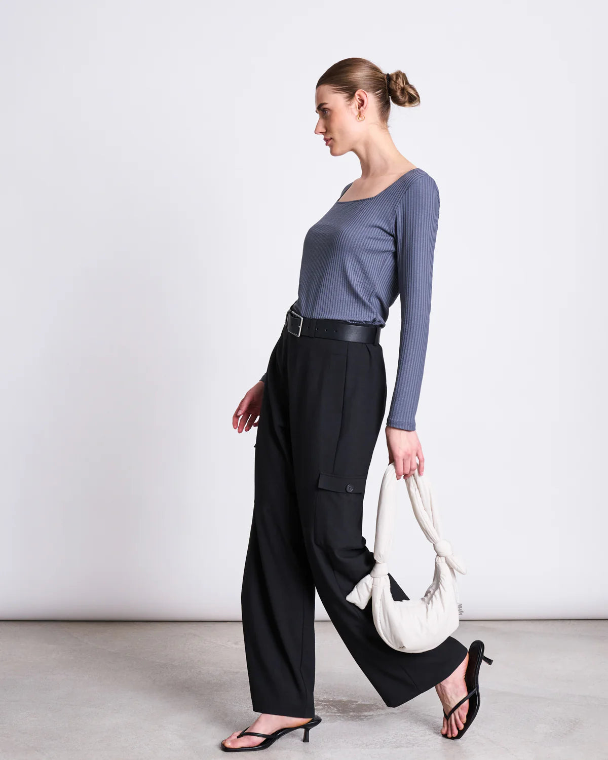 Jan ´n June - squareneck longsleeve Fria blau