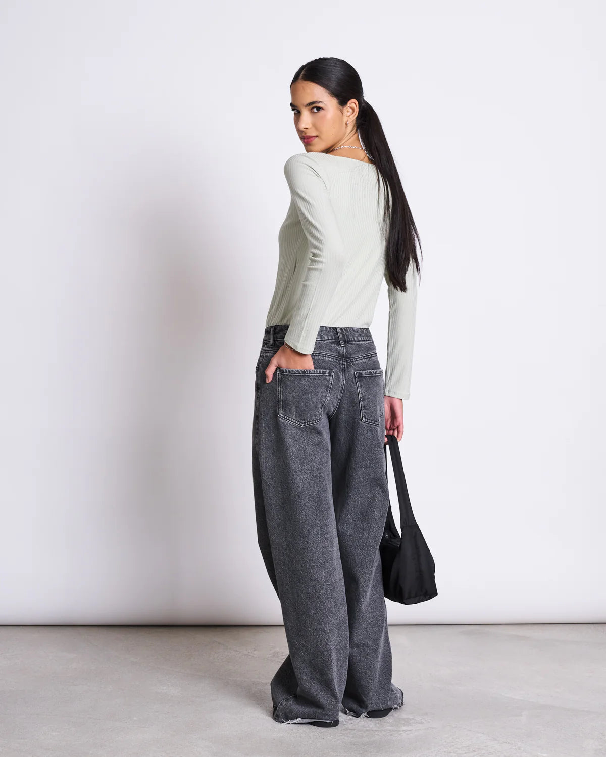 Jan ´n June - squareneck longsleeve Fria mint