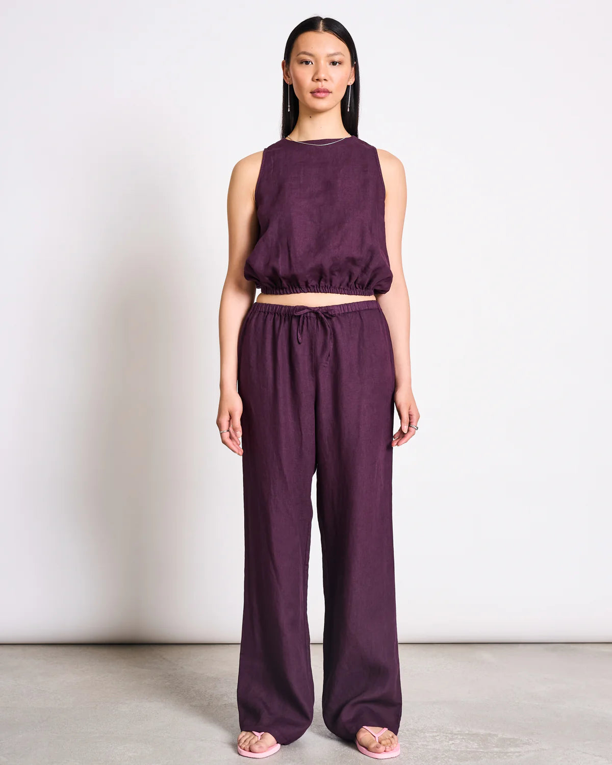 Jan ´n June - Damen Leinenhose lila