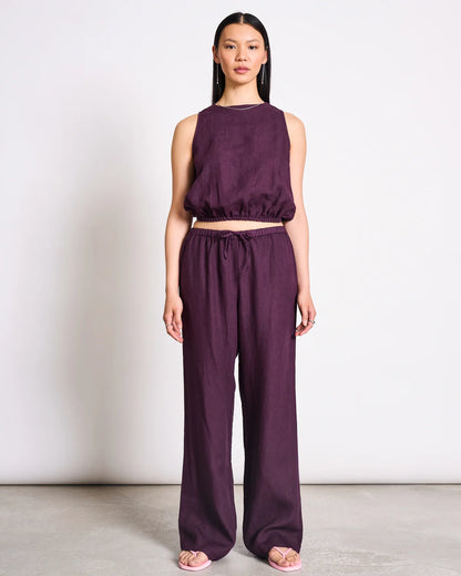 Jan ´n June - Damen Leinenhose lila