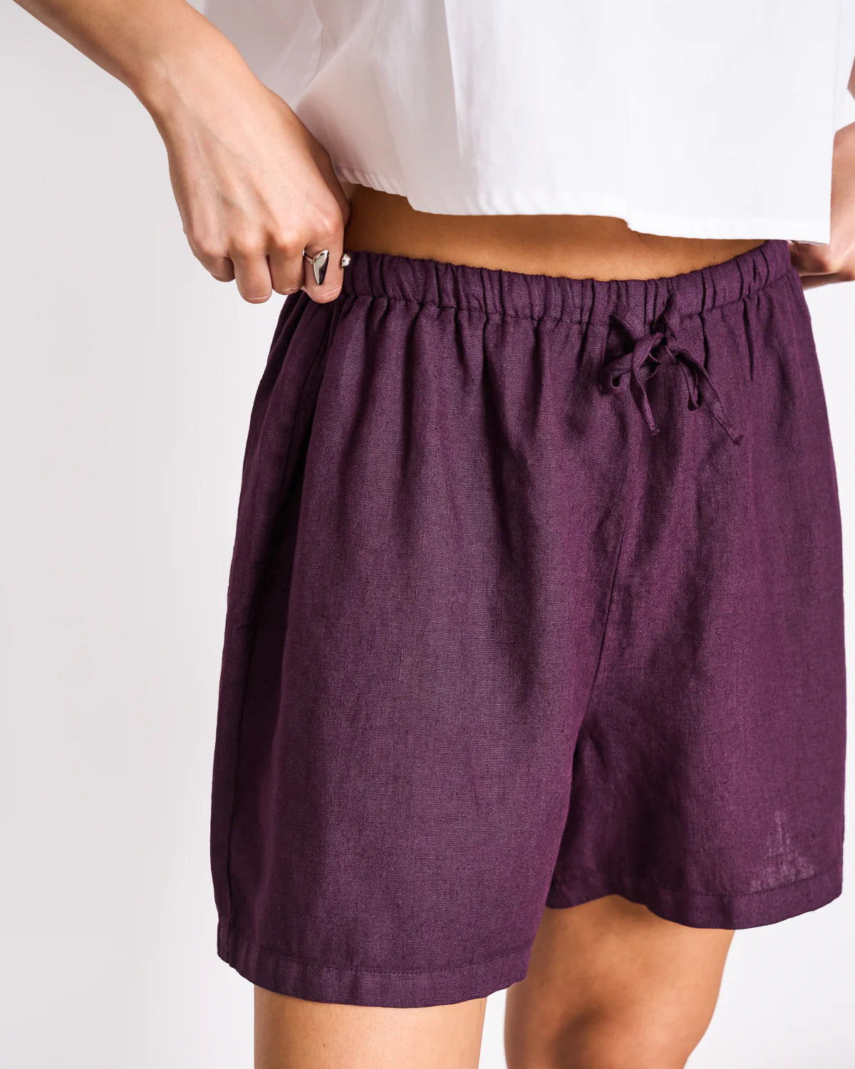 Jan ´n June - Damen Leinenshorts "MARUM" lila