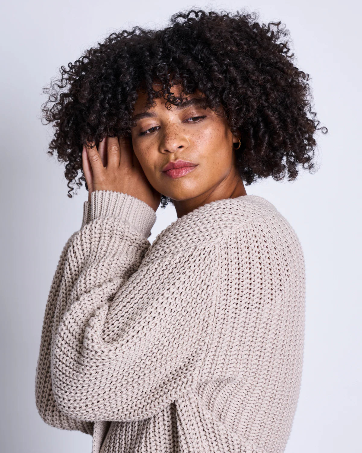 Jan ´n June - Strickjacke Lena beige Baumwolle (Bio)