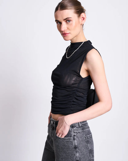 Jan ´n June - Ruffle Top Mash schwarz, fair fashion München