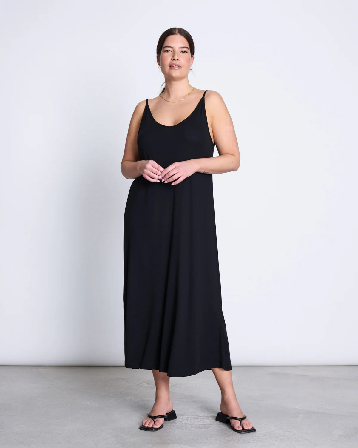 Jan ´n June - Triangle Midi Kleid schwarz