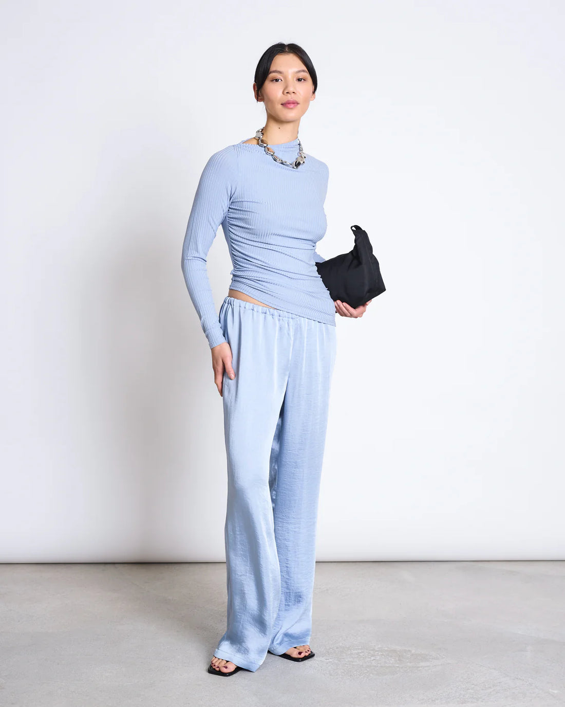 Jan ´n June - Asymmetrisches Langarmshirt Tove Blau